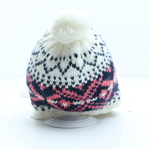 SoulCal&Co Womens Multicoloured Fair Isle Acrylic Bobble Hat One Size