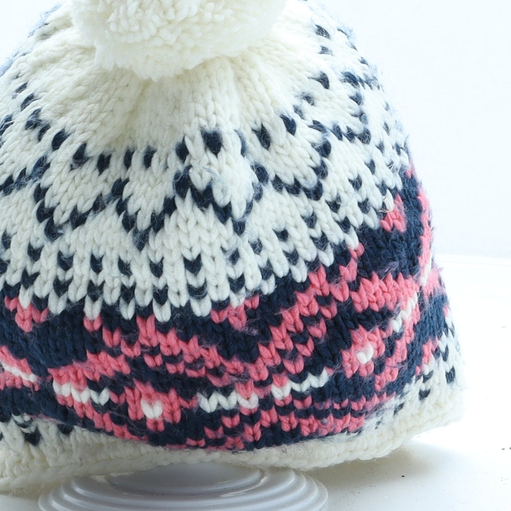 SoulCal&Co Womens Multicoloured Fair Isle Acrylic Bobble Hat One Size