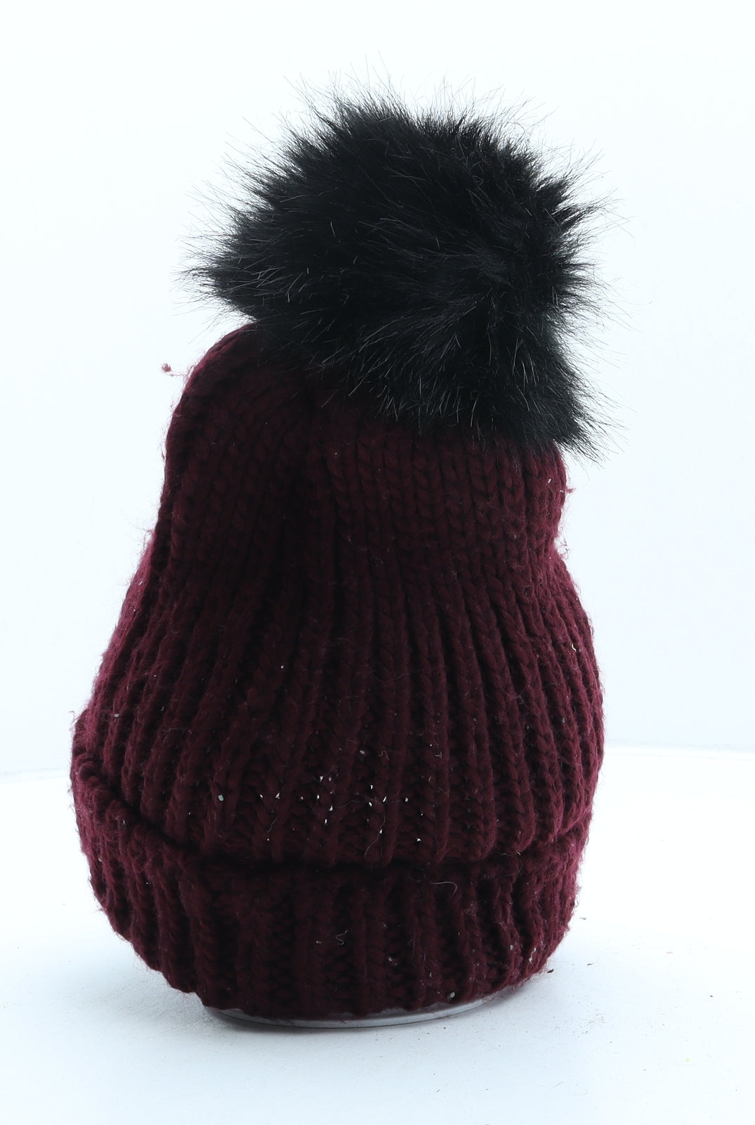 New Look Womens Purple Acrylic Bobble Hat One Size