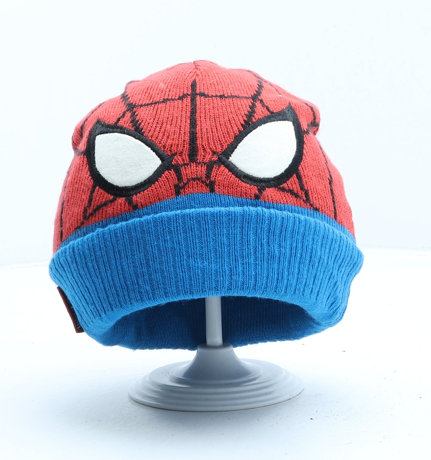 Spiderman Boys Red Geometric Acrylic Beanie One Size