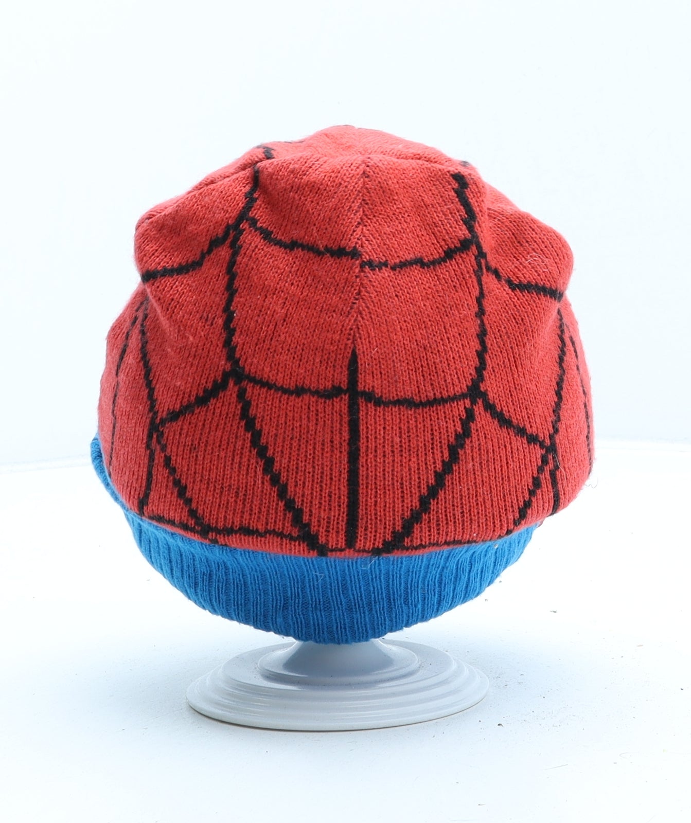 Spiderman Boys Red Geometric Acrylic Beanie One Size