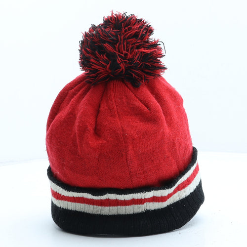 City Hunter Mens Red Acrylic Beanie One Size - New York