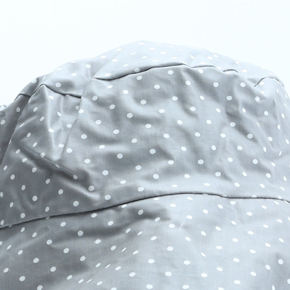 Pipa Pique Et Womens Grey Polka Dot Cotton Bucket Hat One Size