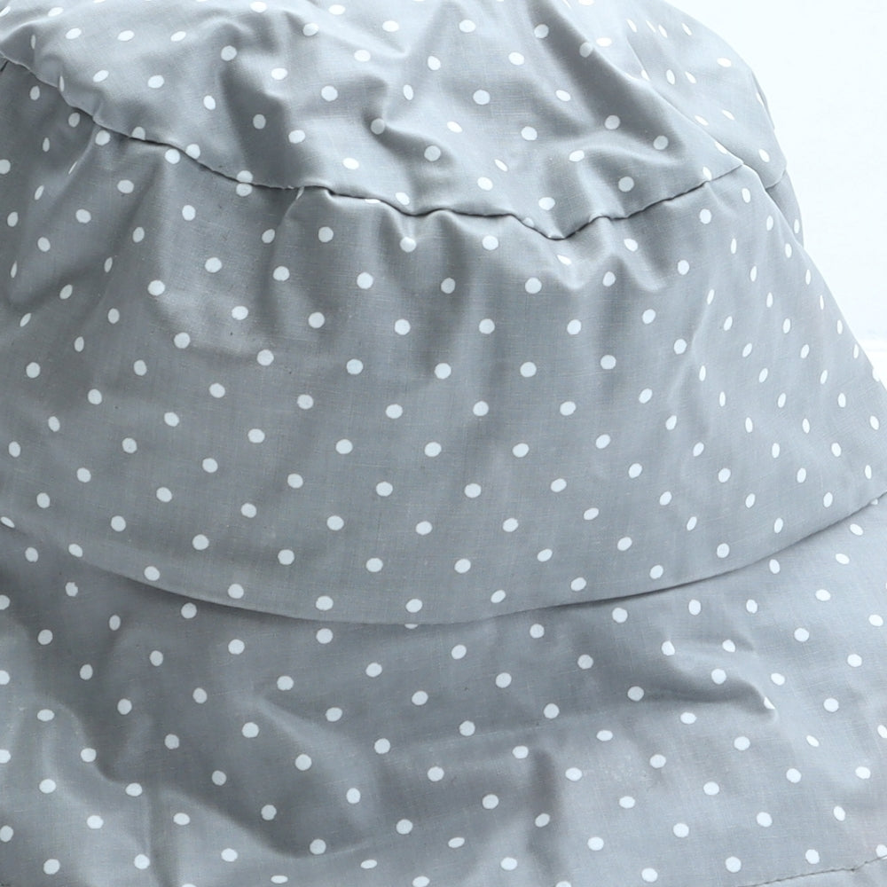 Pipa Pique Et Womens Grey Polka Dot Cotton Bucket Hat One Size