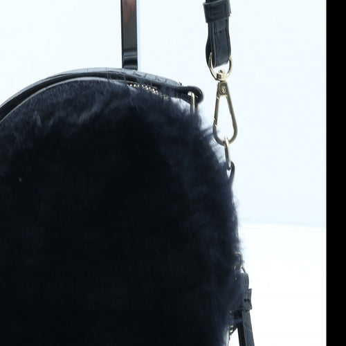 Accessorize Womens Black Polyurethane Crossbody Size Small
