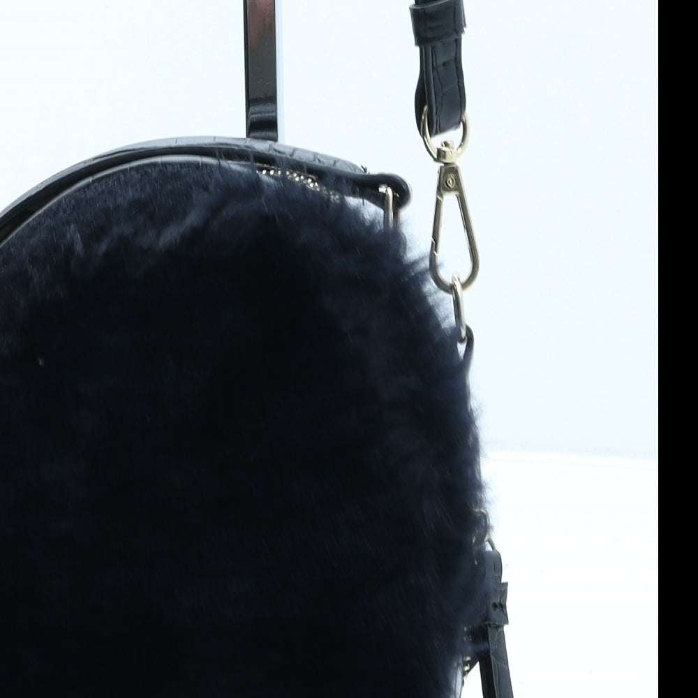 Accessorize Womens Black Polyurethane Crossbody Size Small