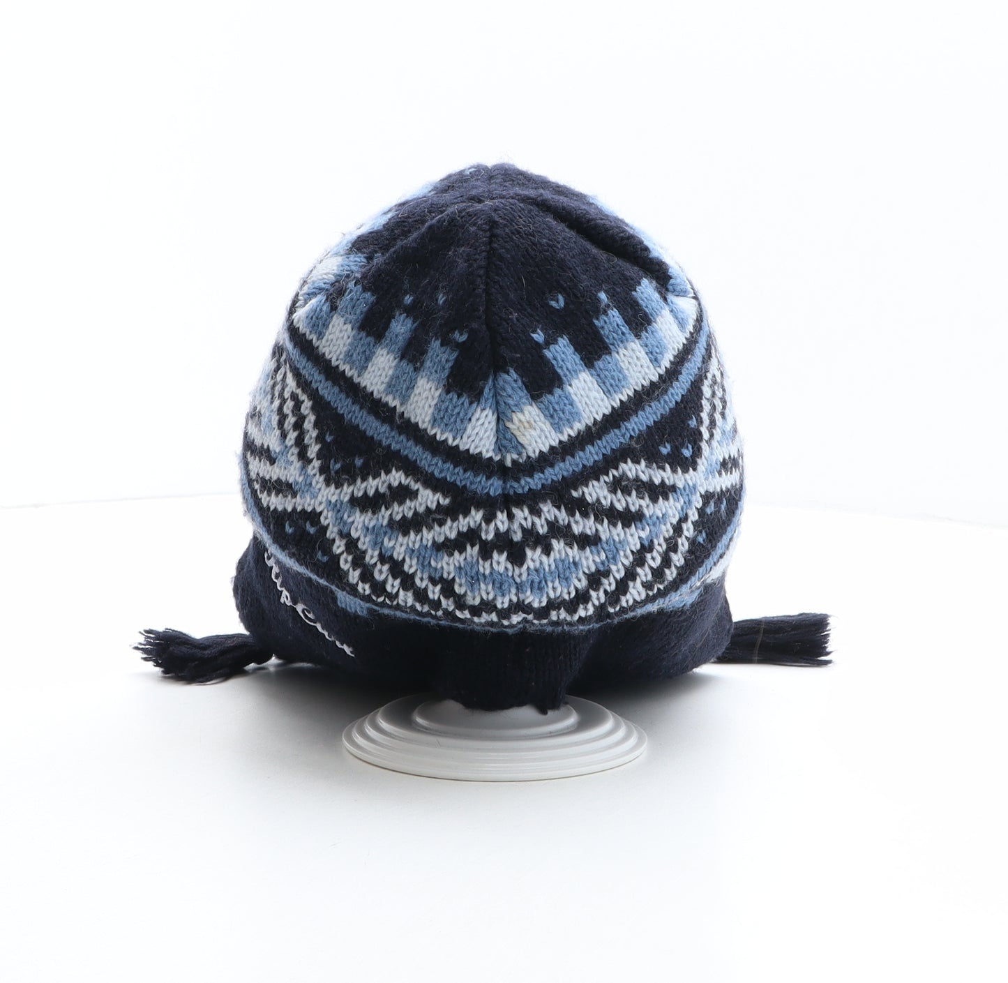 RIP CURL Boys Blue Fair Isle Acrylic Winter Hat One Size