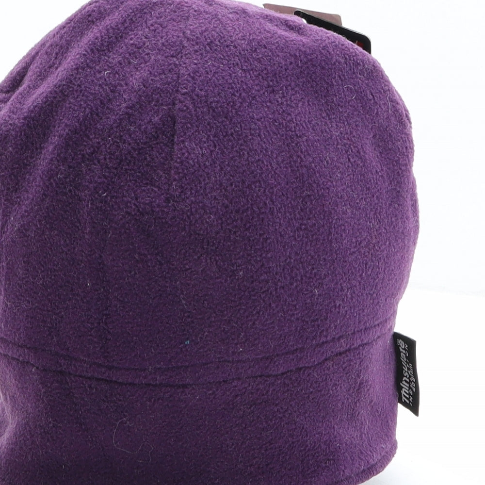 Crane Womens Purple Polyester Beanie Size S - Size S/M