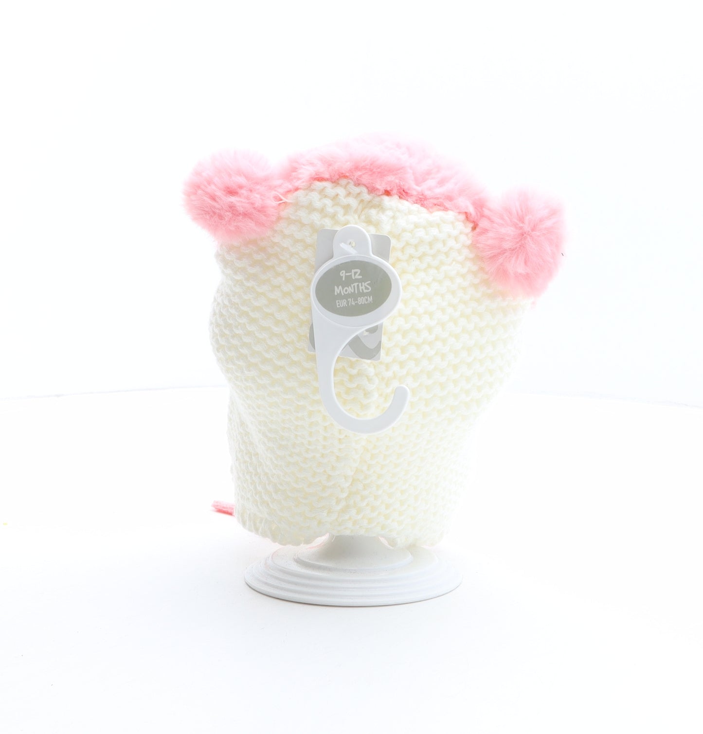 PEP&CO Girls Ivory Acrylic Winter Hat One Size - Fox Design