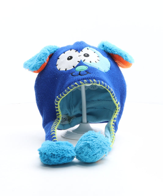 Flipeez Boys Blue Polyester Bobble Hat One Size - Monster design, Interactive ears