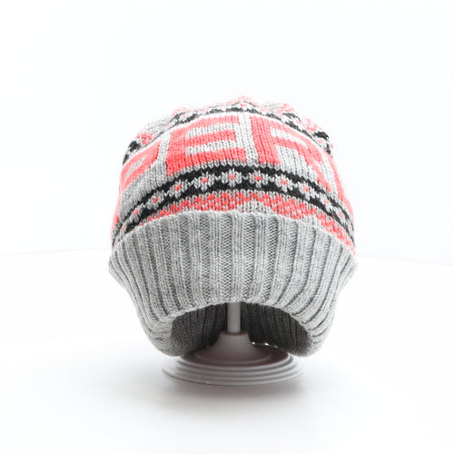Superdry Womens Multicoloured Fair Isle Acrylic Bobble Hat One Size