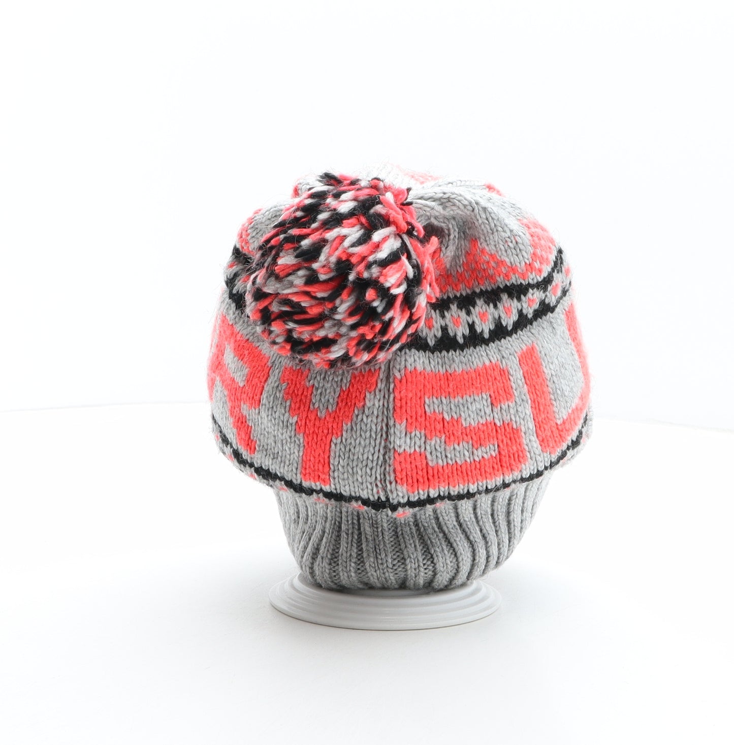 Superdry Womens Multicoloured Fair Isle Acrylic Bobble Hat One Size