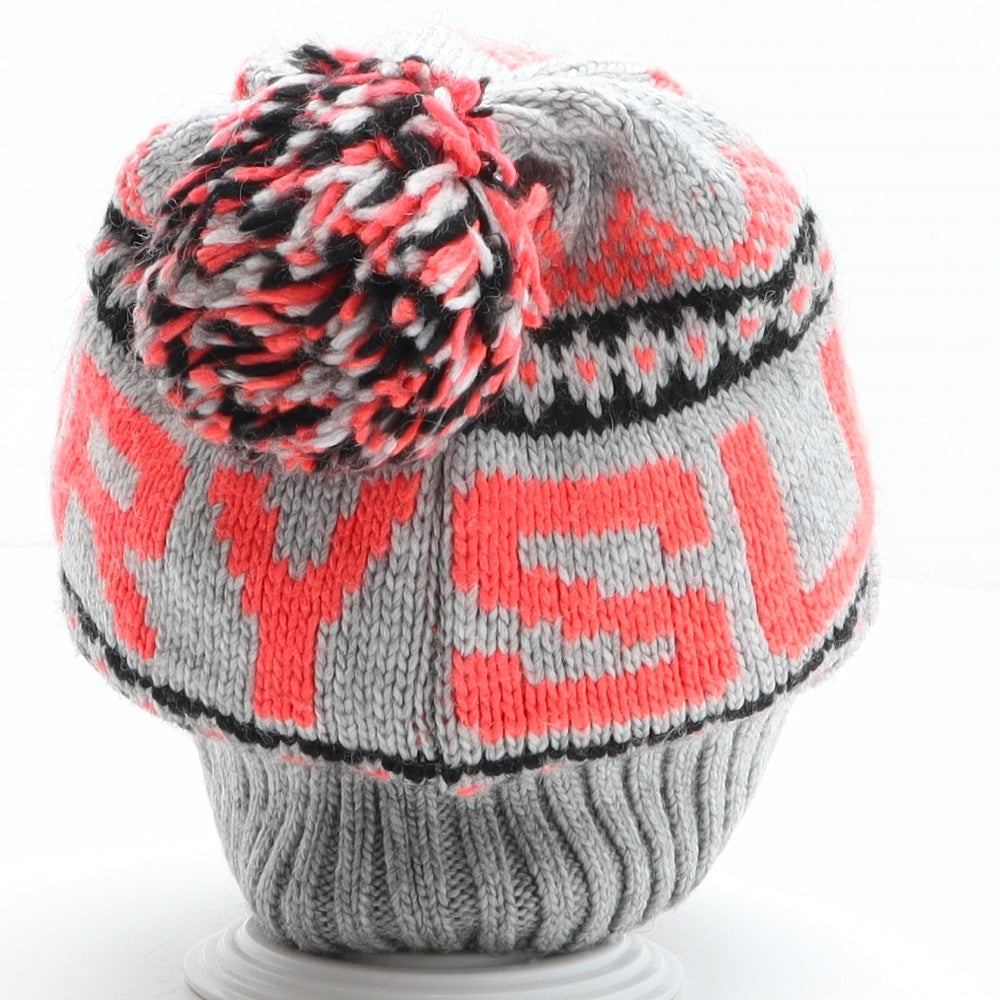 Superdry Womens Multicoloured Fair Isle Acrylic Bobble Hat One Size