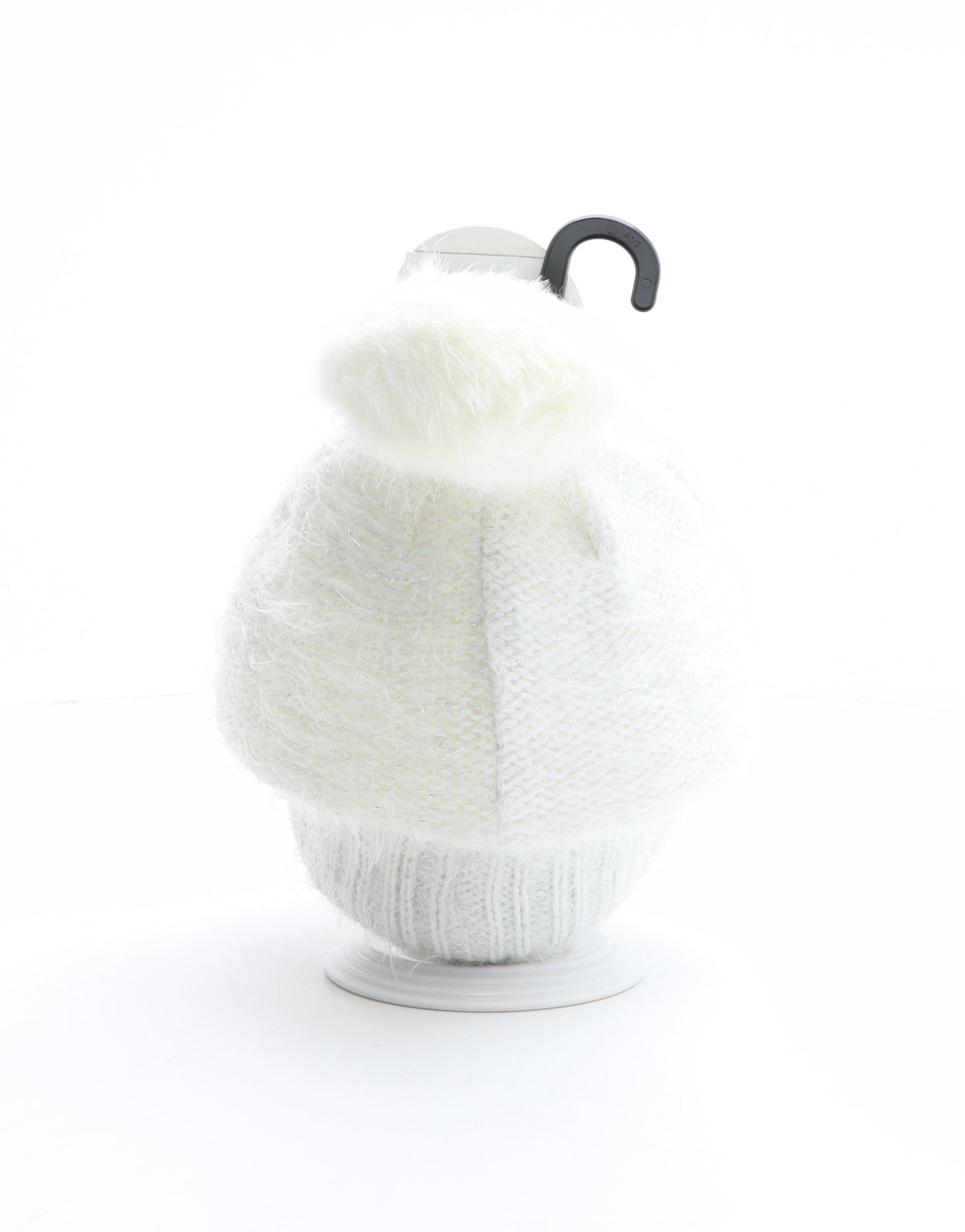 TU Girls White Acrylic Bobble Hat One Size - Harry Potter, Hogwarts, Hedwig, Owl design