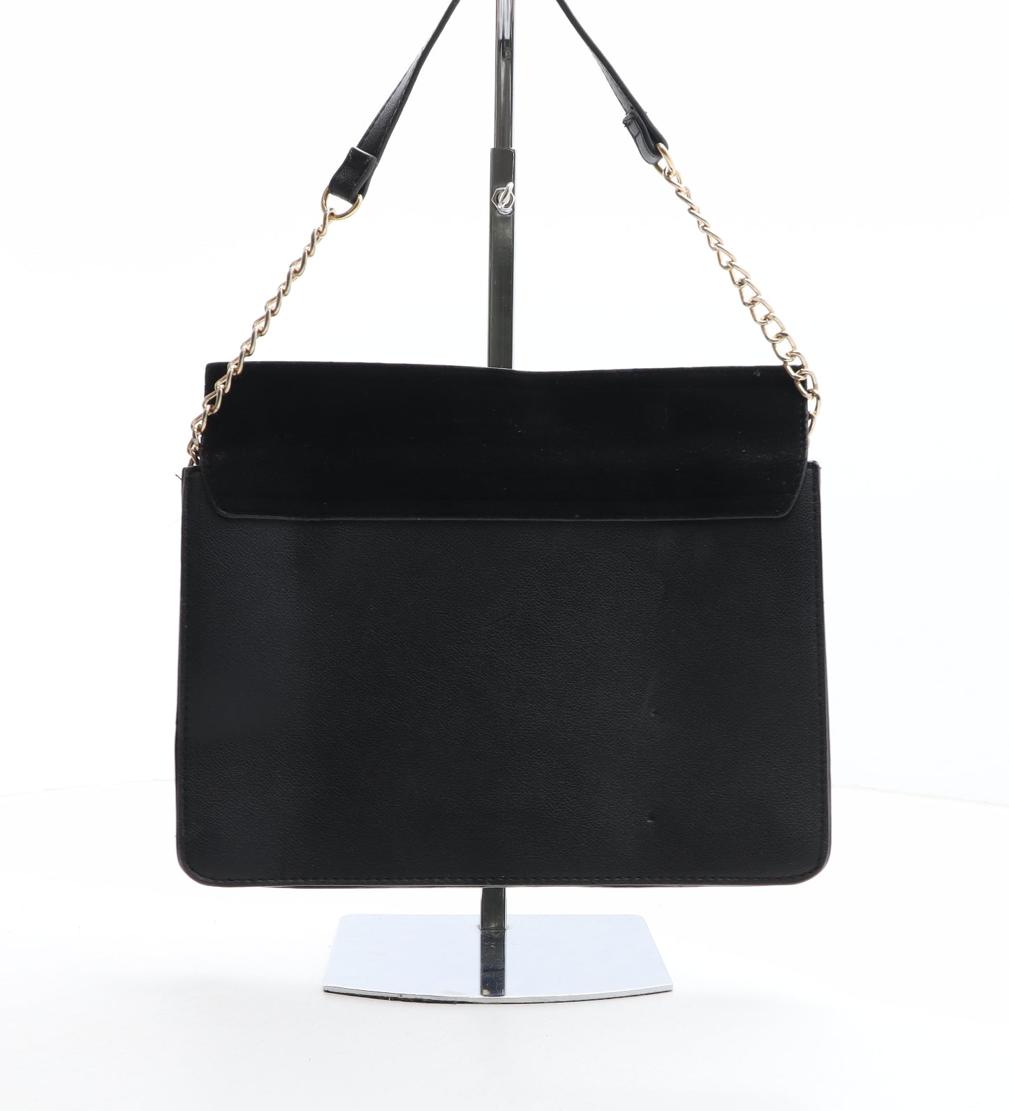 Primark Womens Black Solid PVC Crossbody Size Medium