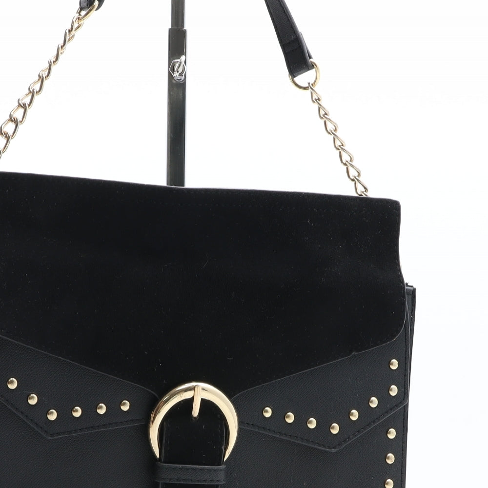 Primark Womens Black Solid PVC Crossbody Size Medium