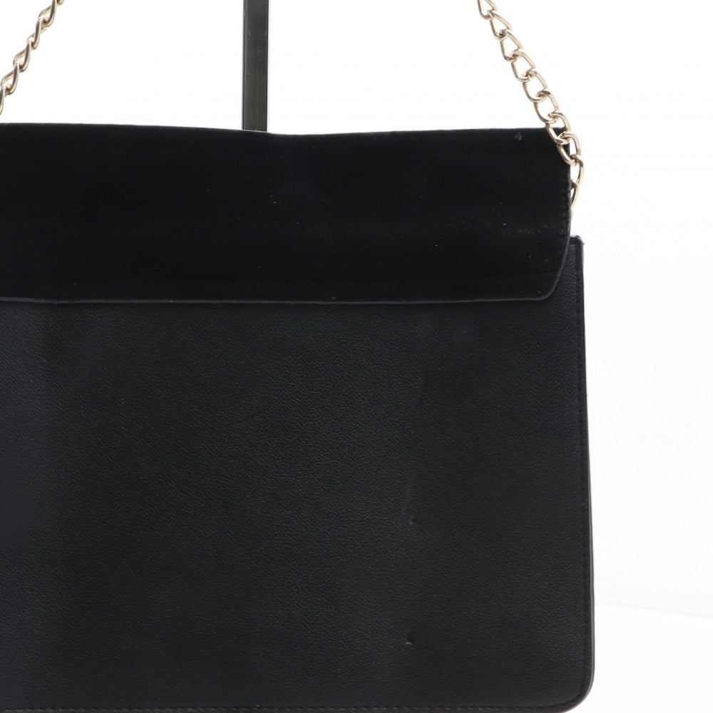 Primark Womens Black Solid PVC Crossbody Size Medium