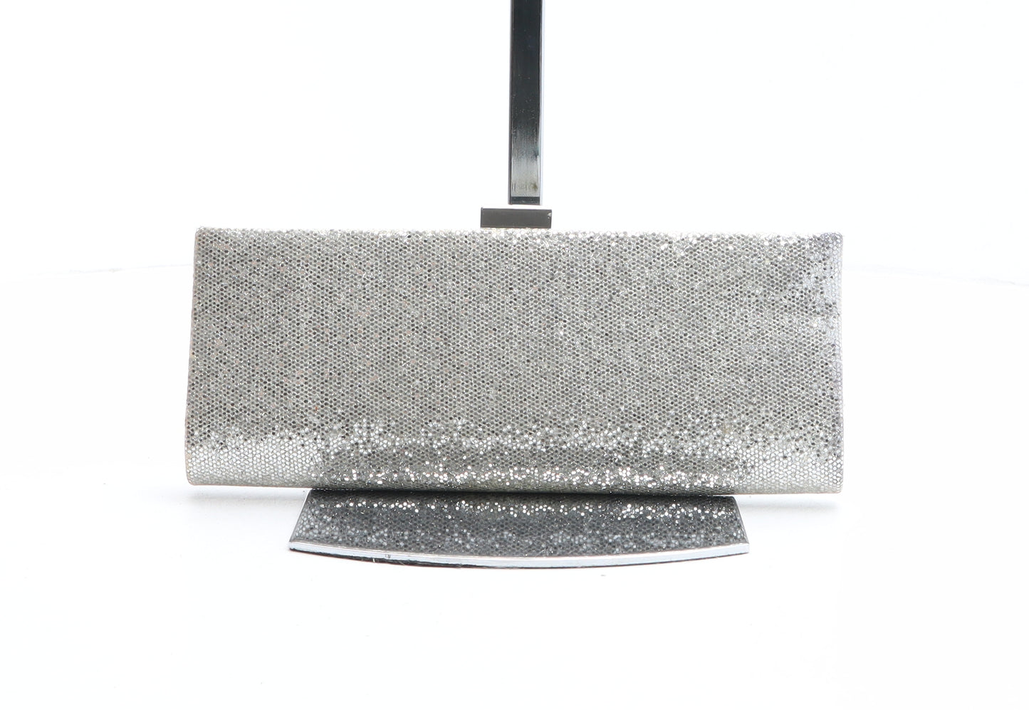 NEXT Womens Silver Solid Polyester Clutch Size Small