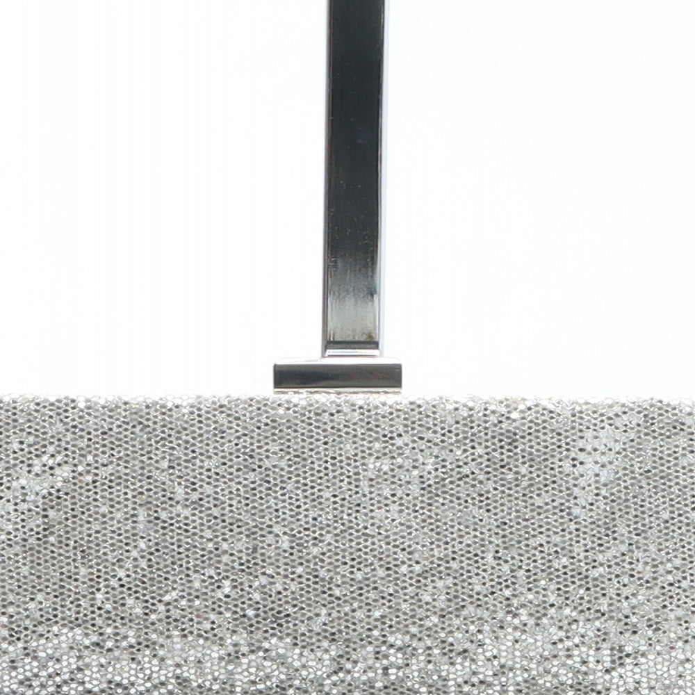 NEXT Womens Silver Solid Polyester Clutch Size Small