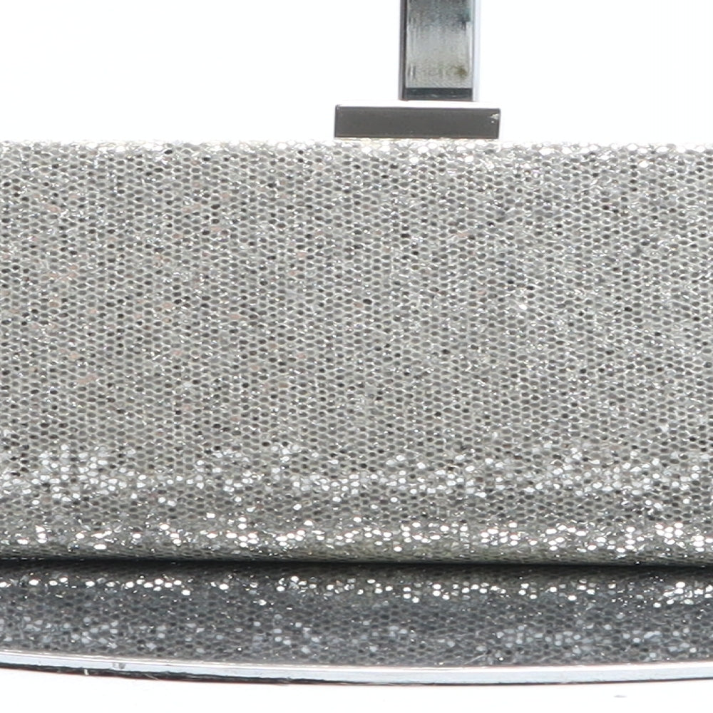 NEXT Womens Silver Solid Polyester Clutch Size Small