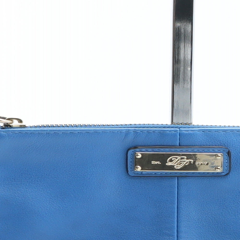 Dorothy Perkins Womens Blue Solid PVC Clutch Size Small