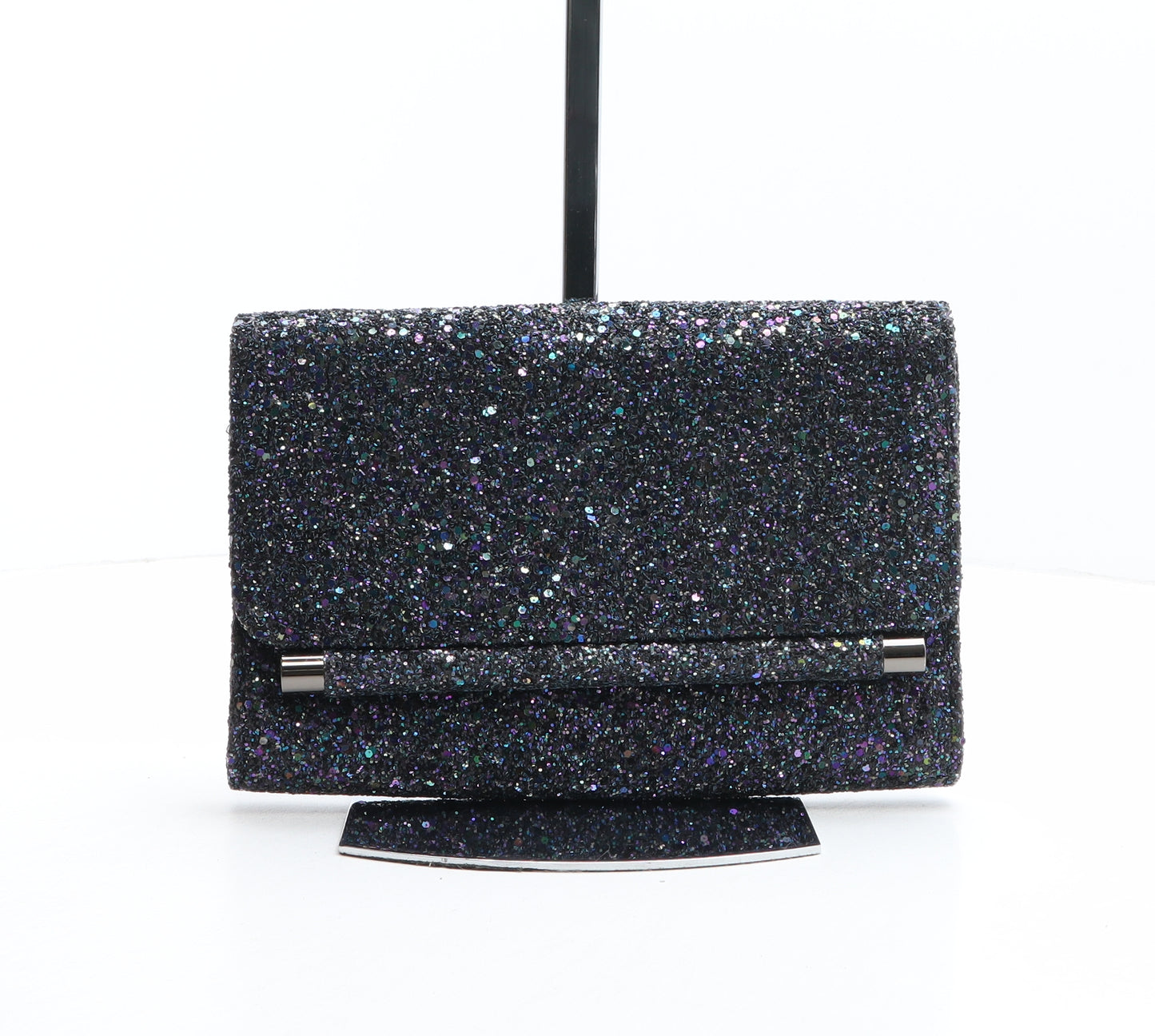 NEXT Womens Multicoloured Solid Polyester Clutch Size Small