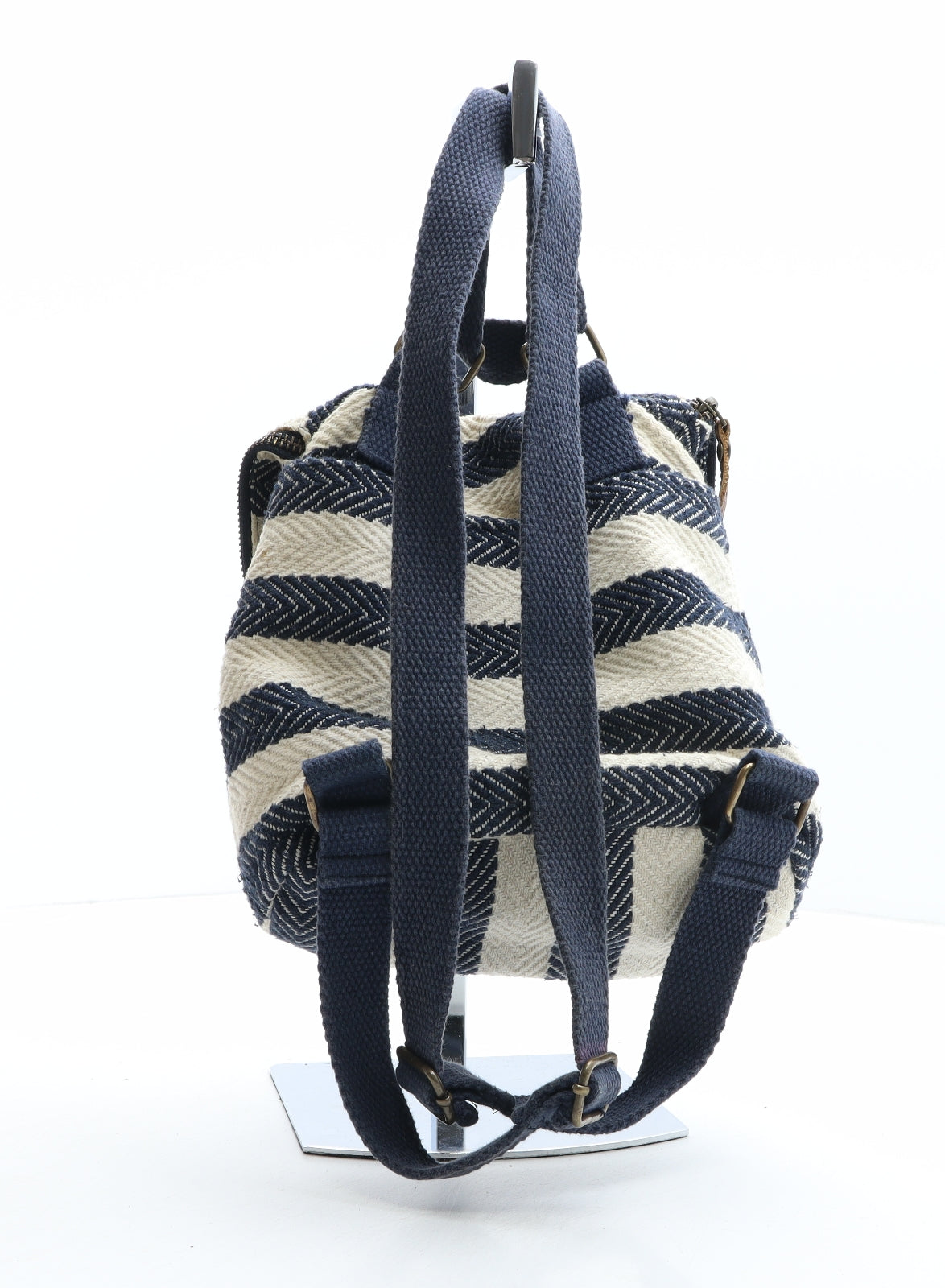 Fat Face Womens Multicoloured Striped Cotton Backpack Size Medium