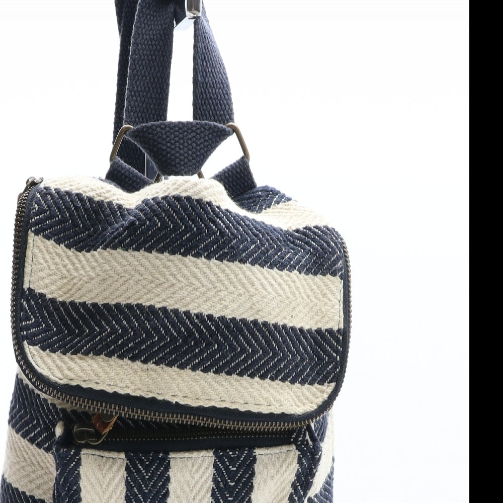 Fat Face Womens Multicoloured Striped Cotton Backpack Size Medium
