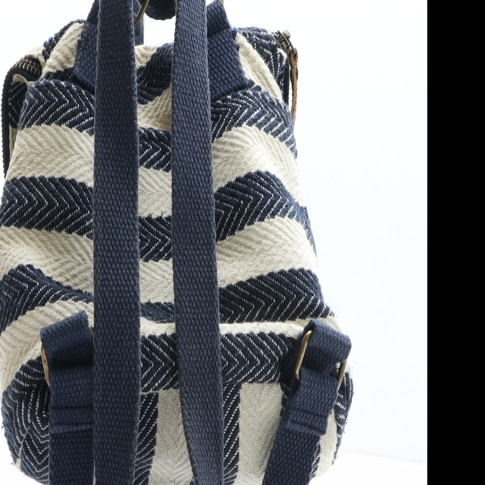 Fat Face Womens Multicoloured Striped Cotton Backpack Size Medium