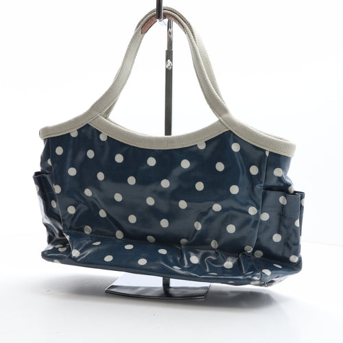 Cath Kidston Womens Blue Polka Dot PVC Shoulder Bag Size Large