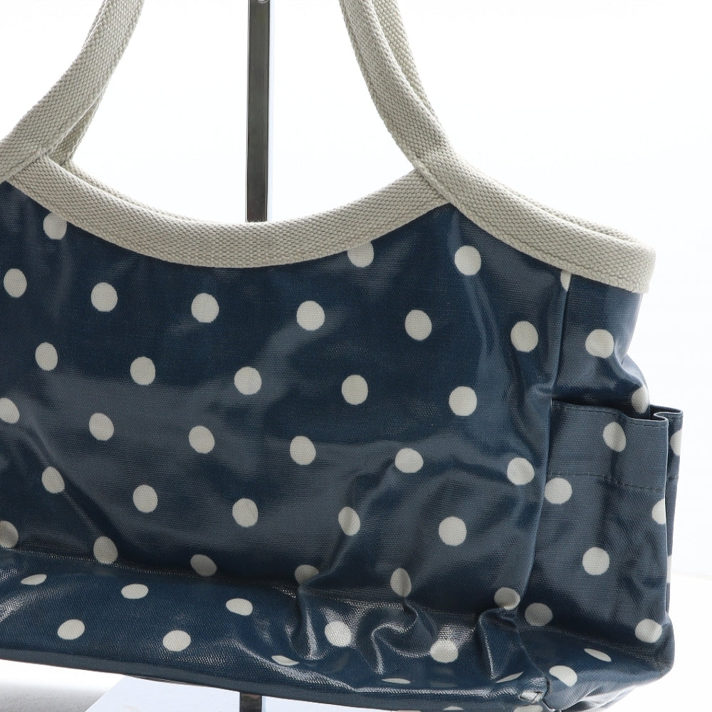 Cath Kidston Womens Blue Polka Dot PVC Shoulder Bag Size Large