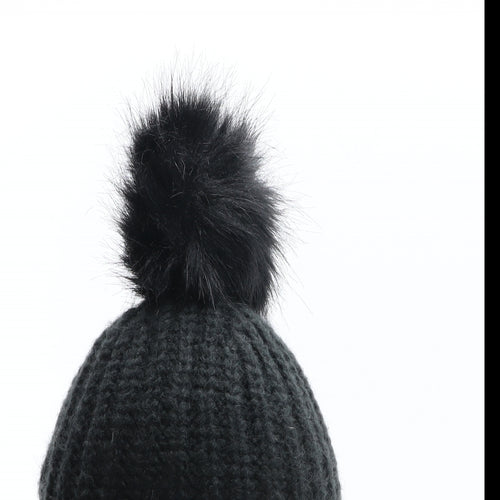 New Look Womens Black Acrylic Bobble Hat One Size