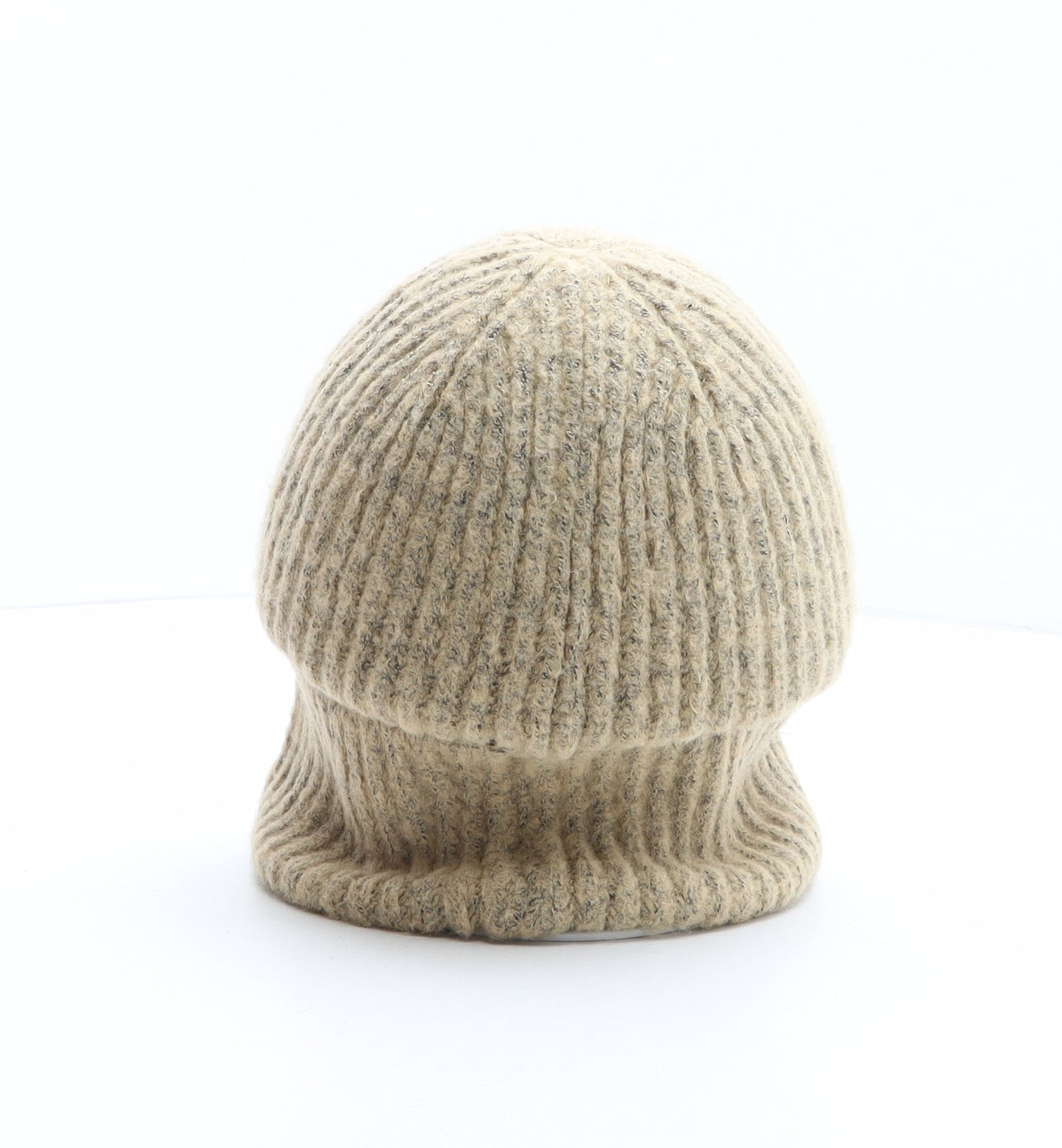 Marks and Spencer Womens Beige Acrylic Beanie One Size