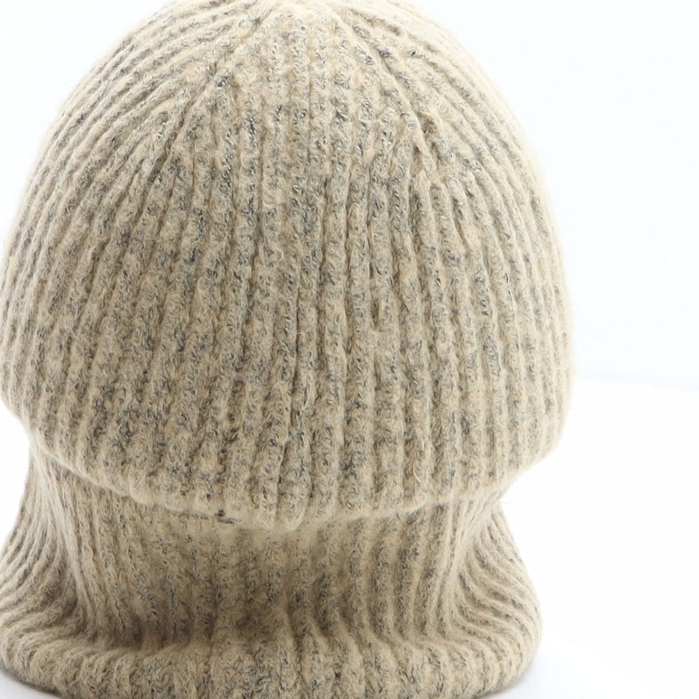 Marks and Spencer Womens Beige Acrylic Beanie One Size