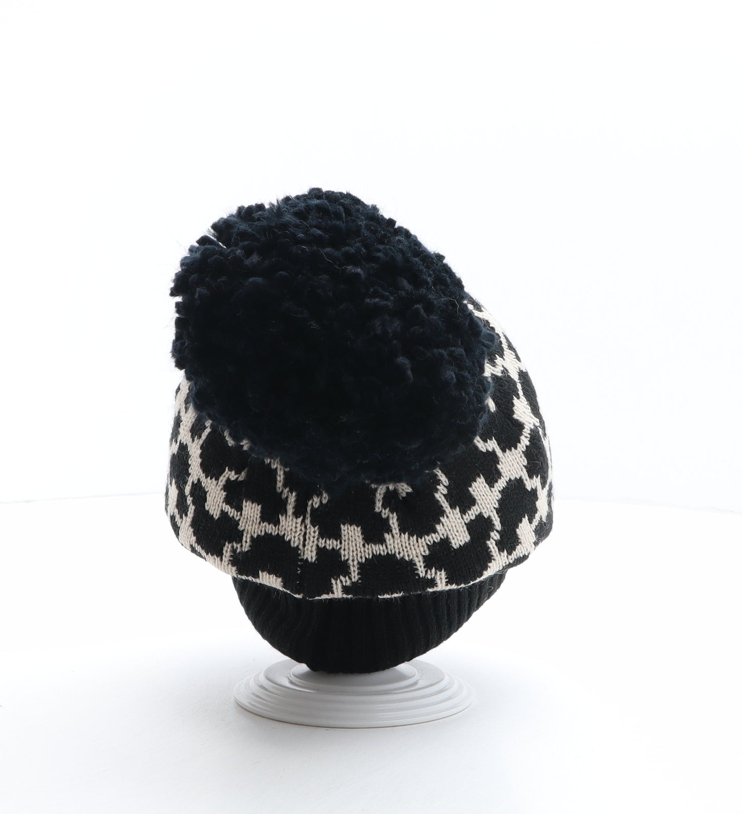 George Girls Multicoloured Geometric Acrylic Bobble Hat One Size - Disney, Mickey Mouse