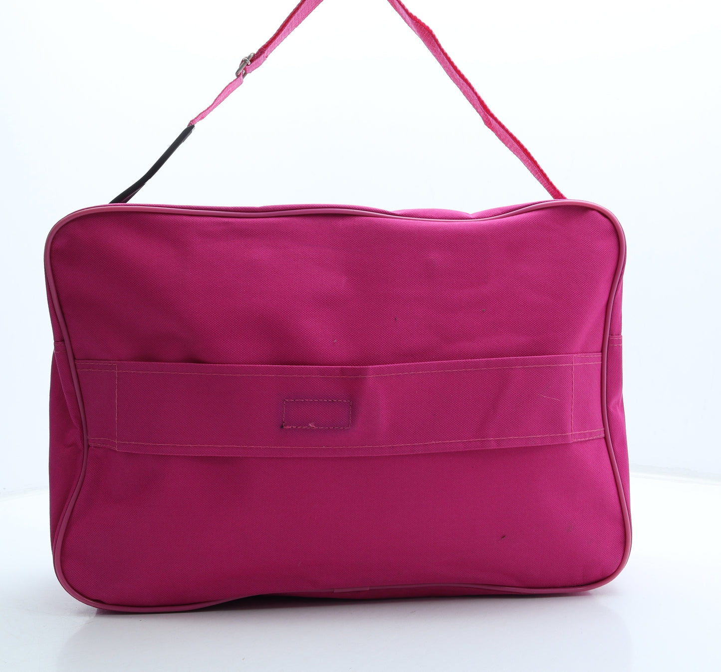 5 Cities Womens Pink Newsprint Polyester Gym Bag Size Large