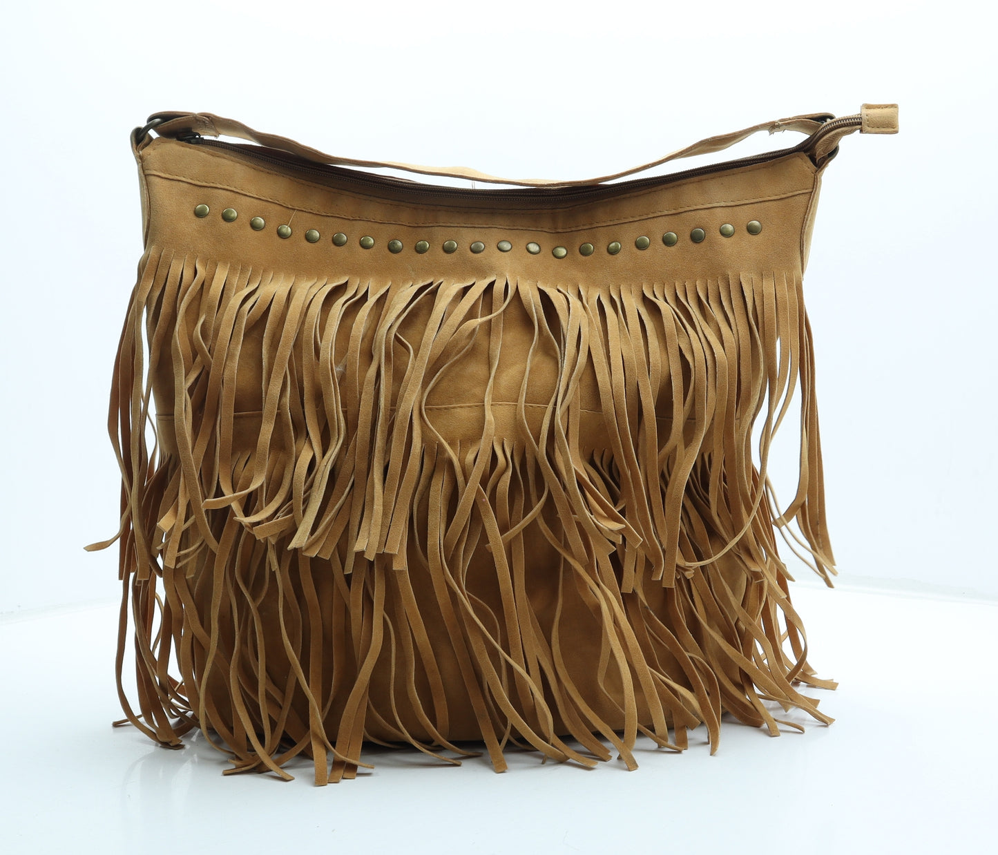 Preworn Womens Brown Polyester Tote Size Large