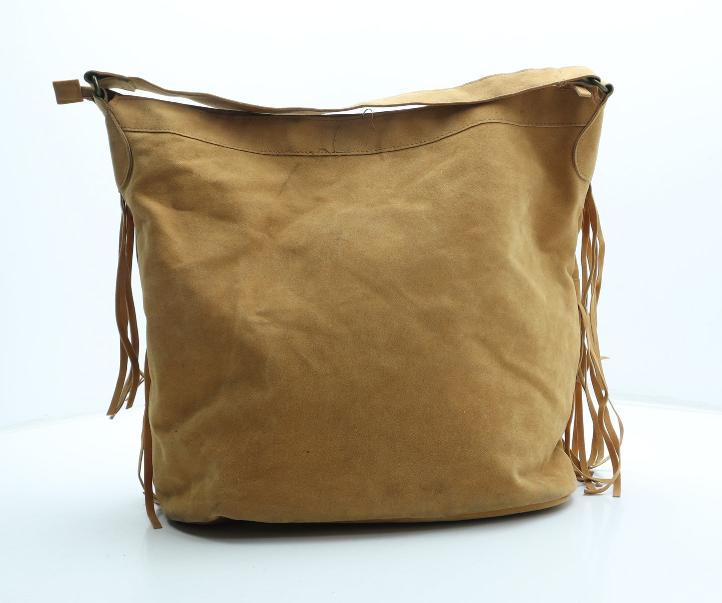 Preworn Womens Brown Polyester Tote Size Large