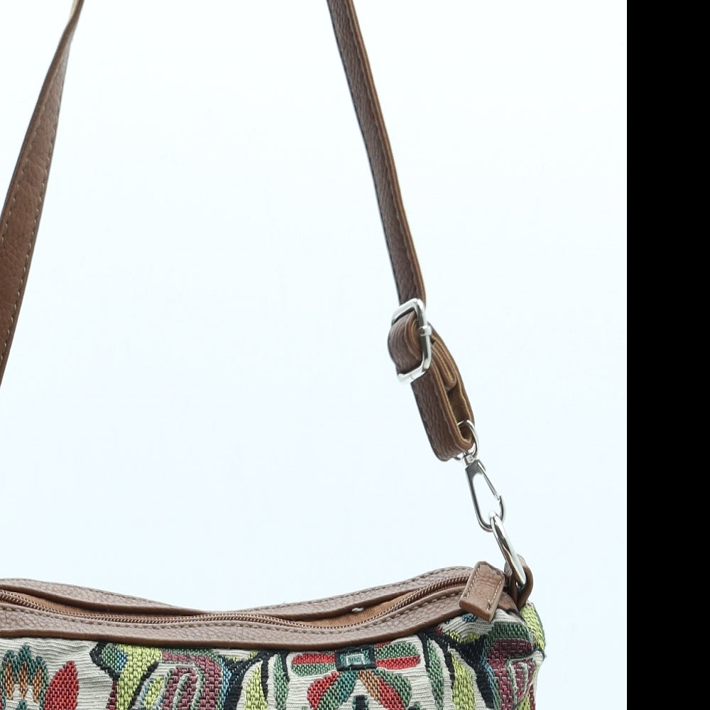 David Jones Womens Multicoloured Floral Cotton Crossbody Size Medium