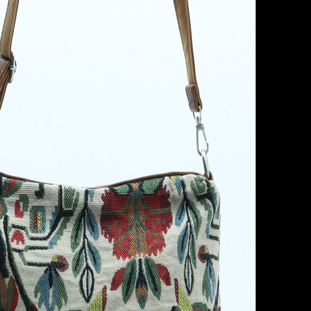 David Jones Womens Multicoloured Floral Cotton Crossbody Size Medium