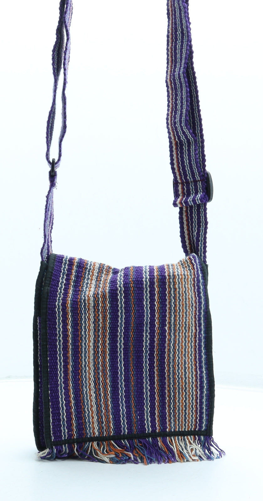 Toni Womens Multicoloured Striped Cotton Crossbody Size Small - Hippie