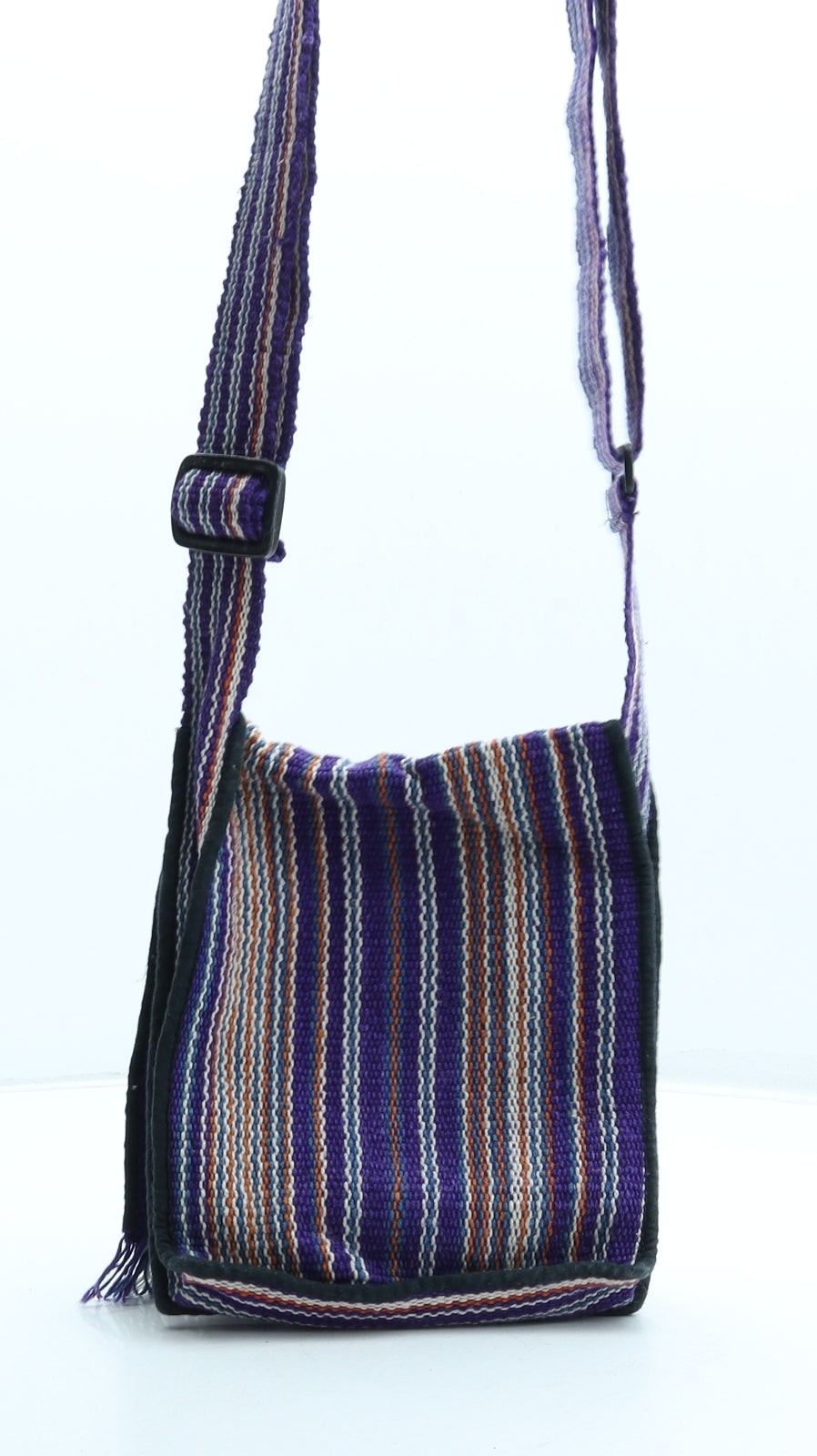 Toni Womens Multicoloured Striped Cotton Crossbody Size Small - Hippie