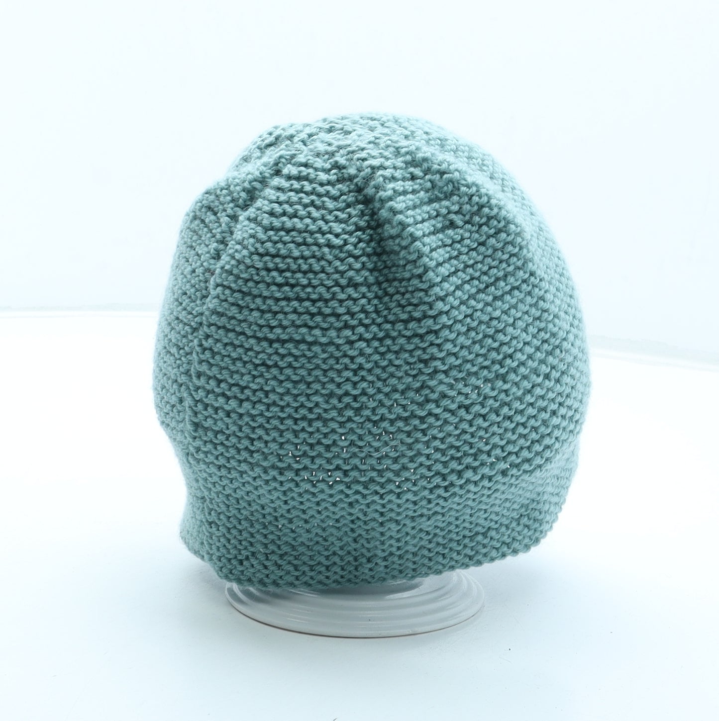Preworn Womens Blue Acrylic Beanie One Size - Flower