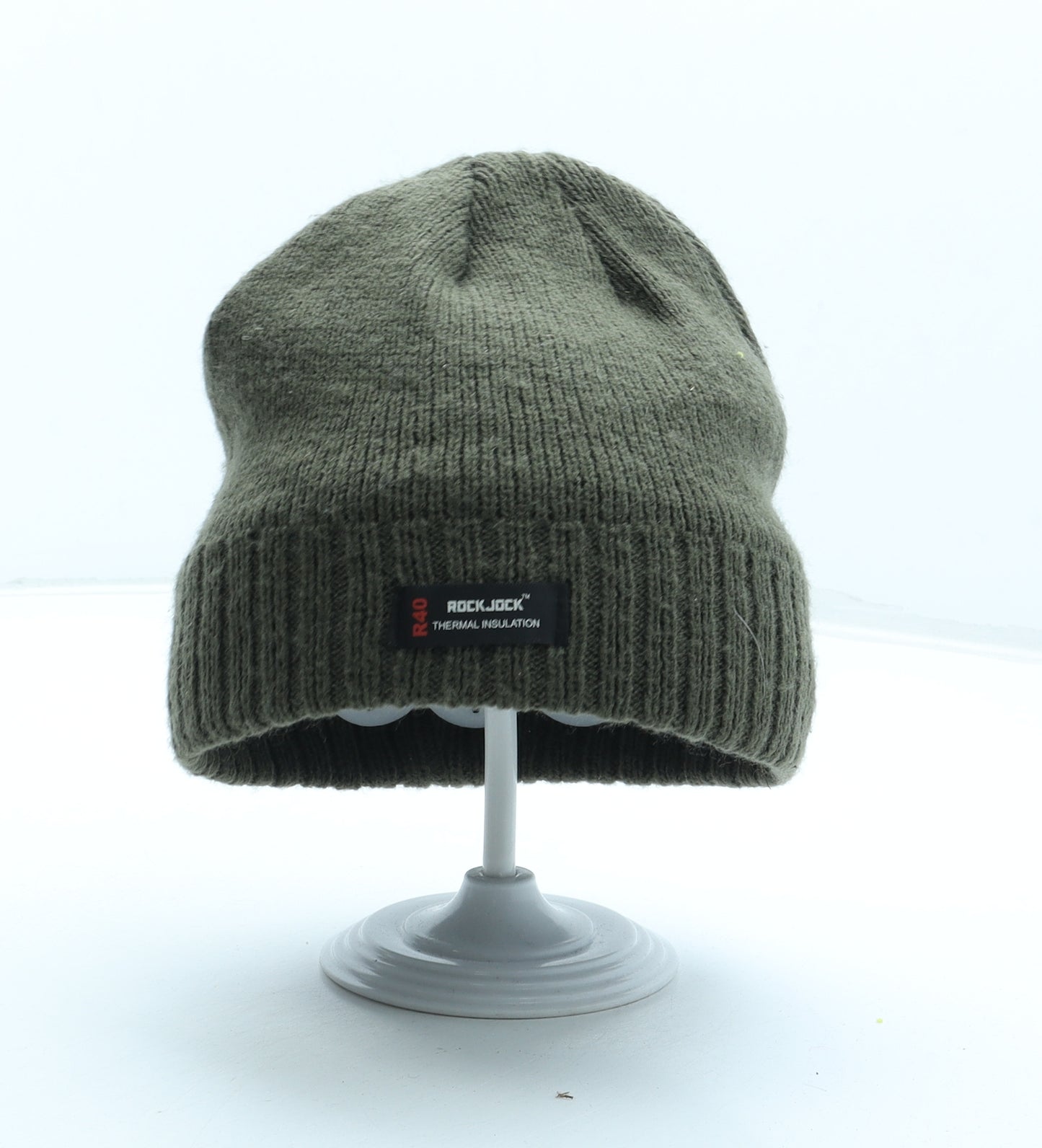 Rock Jock Mens Green Acrylic Beanie One Size