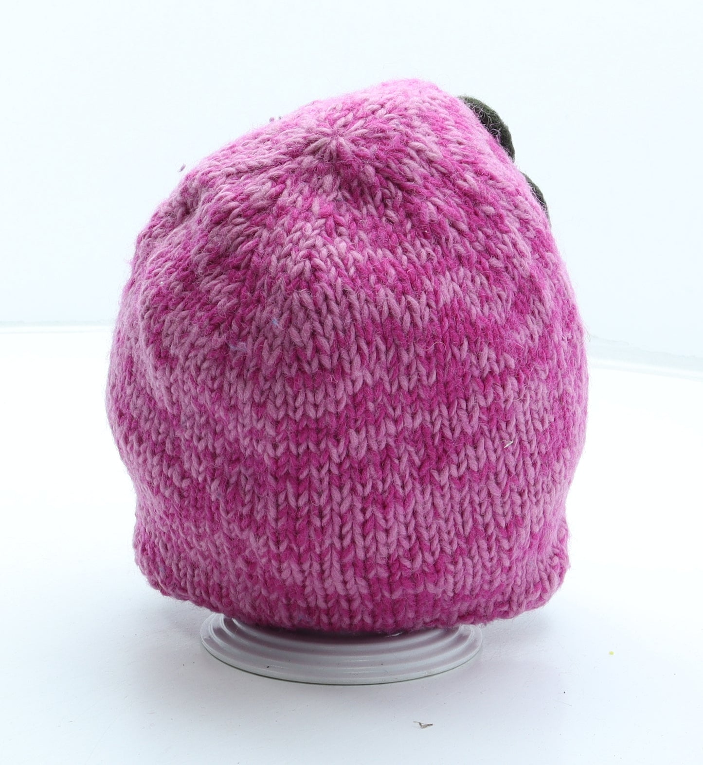 Yeti Clothing Womens Pink Acrylic Beanie One Size - Flower