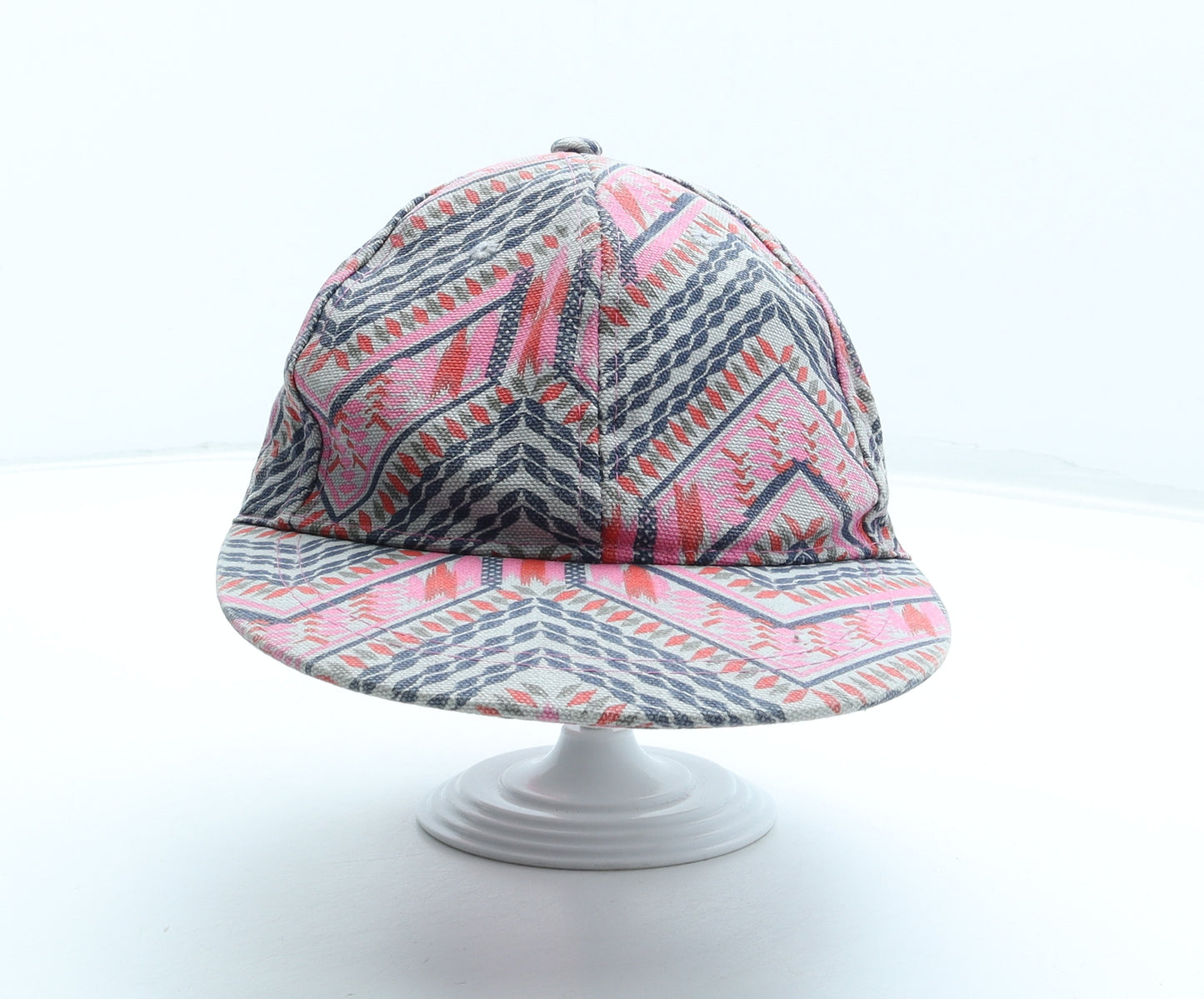 Preworn Girls Multicoloured Geometric Cotton Snapback Size Adjustable