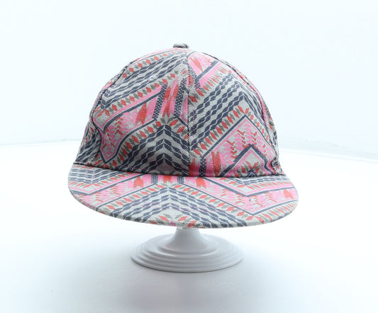 Preworn Girls Multicoloured Geometric Cotton Snapback Size Adjustable