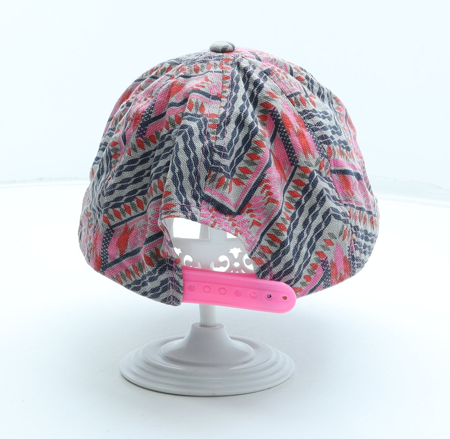 Preworn Girls Multicoloured Geometric Cotton Snapback Size Adjustable