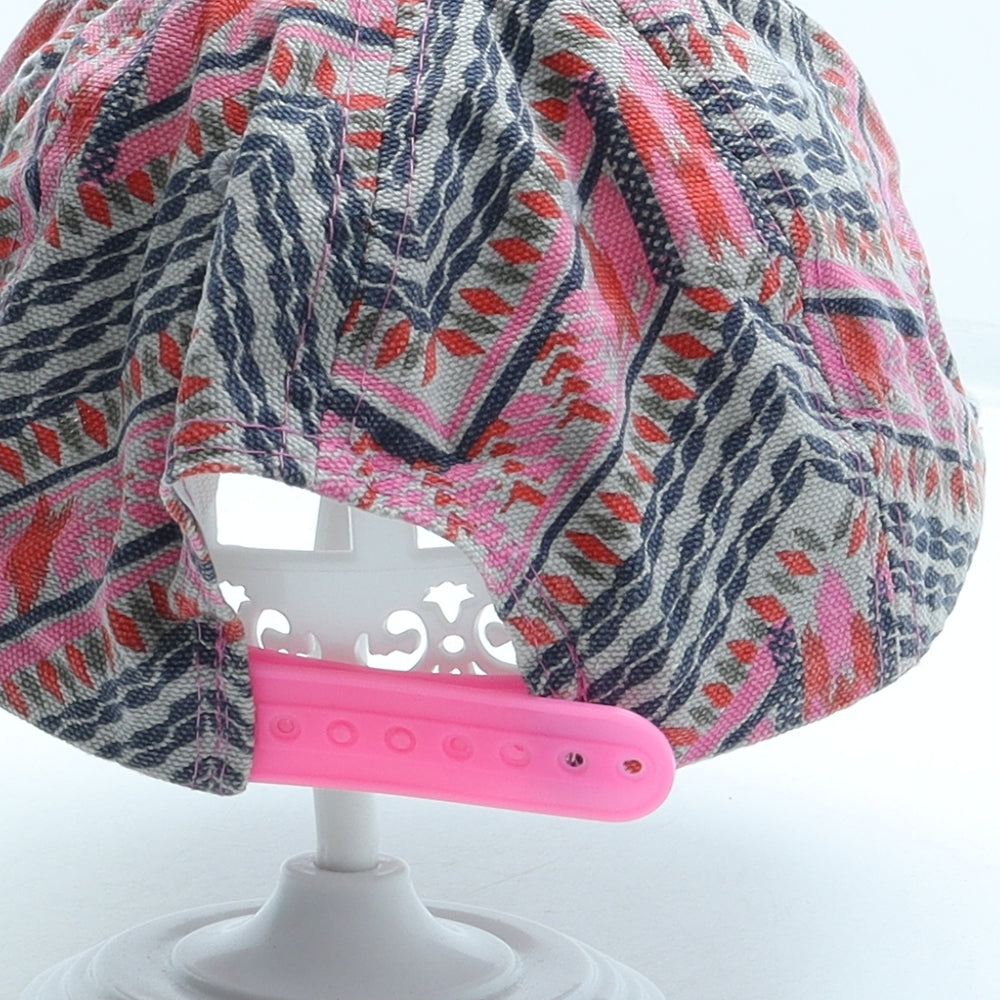 Preworn Girls Multicoloured Geometric Cotton Snapback Size Adjustable