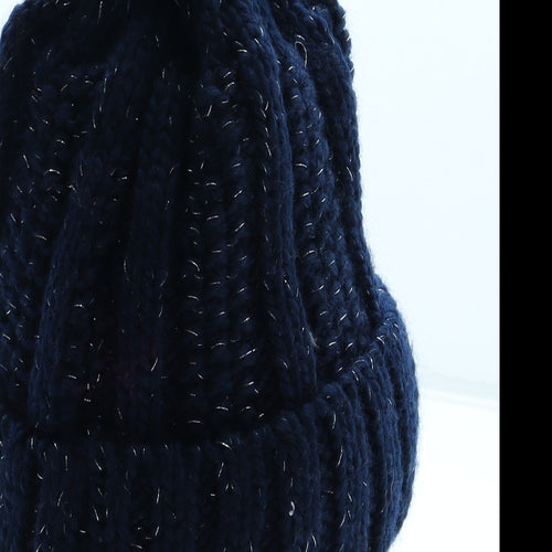 G-Stone Winter Collection Womens Blue Acrylic Bobble Hat One Size